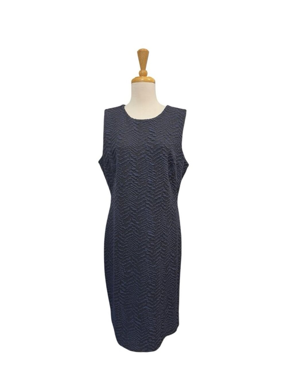 J McLaughlin Darcy Jacquard Dress Size XL Navy Blue and Black